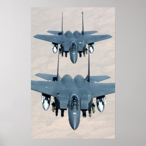 F_15E Strike Eagle Aircraft Poster