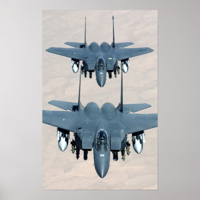 F-15E Strike Eagle Aircraft Poster (Front)