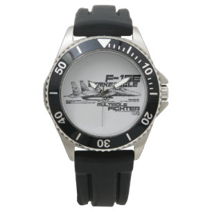 F-15E Strike Eagle  Crown Protector Black Rubber Watch