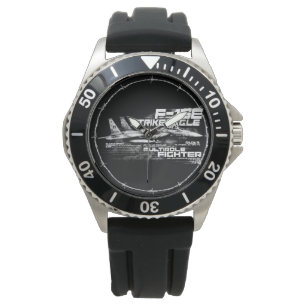 F-15E Strike Eagle Crown Protector Black Rubber Watch