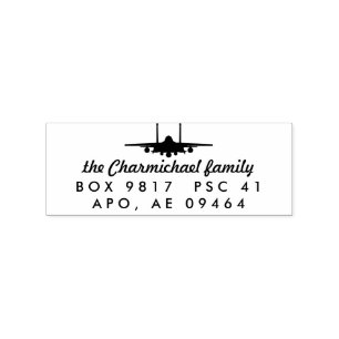 F-15E Strike Eagle Jet Custom Return Address Stamp