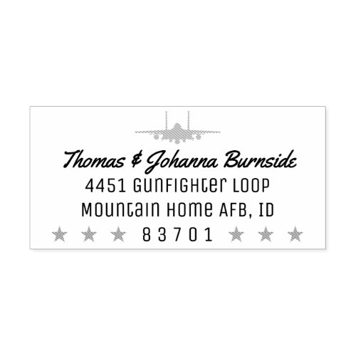 F_15E Strike Eagle Return Address Stamp with Stars