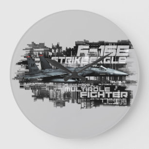 F-15E Strike Eagle  Round (Large) Wall Clock