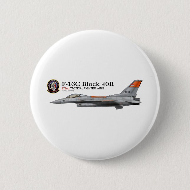 F-16 272nd Tactical Fighter Wing Button (Front)