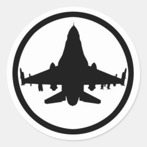 F_16 by Airogue Classic Round Sticker