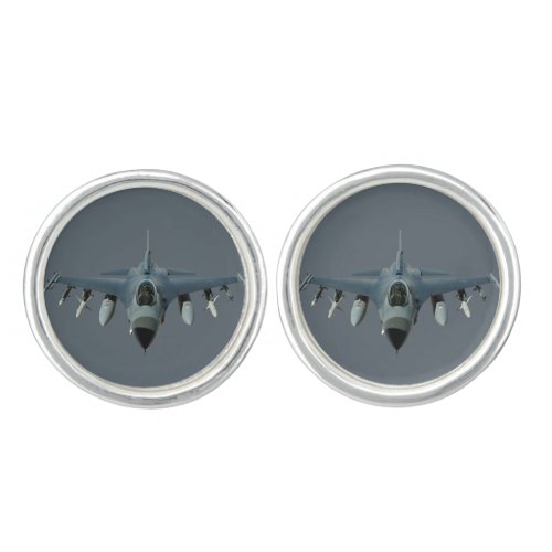 F_16 Fighter Jet Air Force Cuff Links
