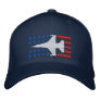 F-16 Fighter Jet Stars and Stripes Red White Blue Embroidered Baseball Cap