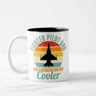F-16 Fighter Pilot Dad Two-Tone Coffee Mug