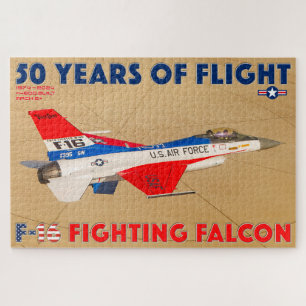 F-16 FIGHTING FALCON - 50 YEARS! (20x30 INCH) Jigsaw Puzzle