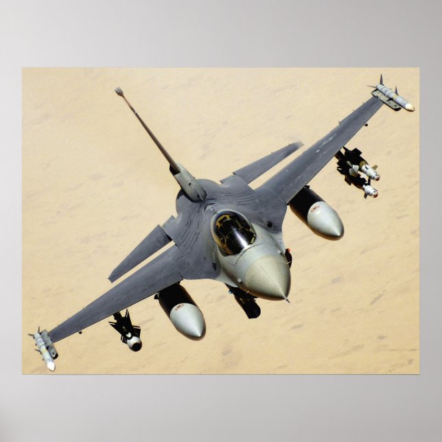 F-16 Fighting Falcon Aircraft Poster (Front)