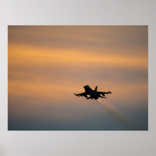 F-16 Fighting Falcon Aircraft Poster (Front)