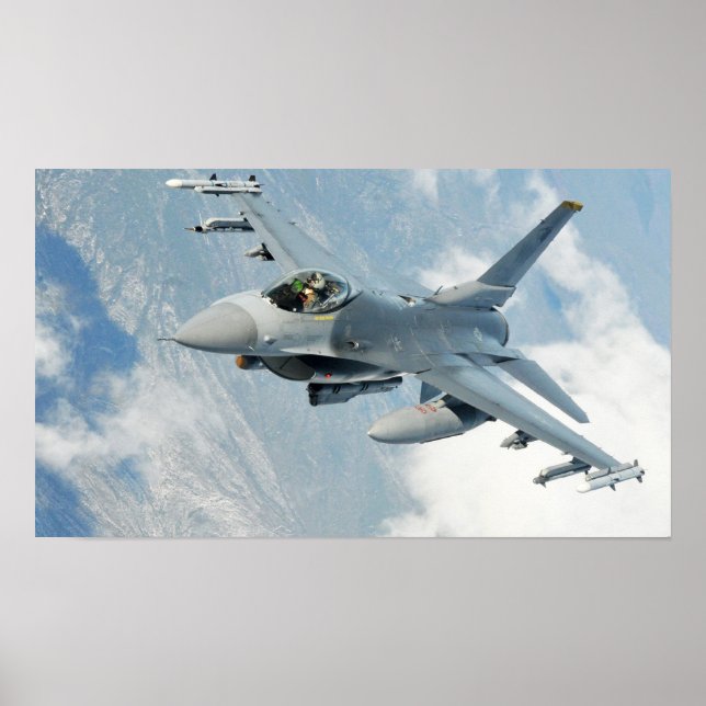 F-16 Fighting Falcon Aircraft Poster (Front)