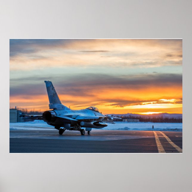 F-16 Fighting Falcon Aircraft Poster (Front)