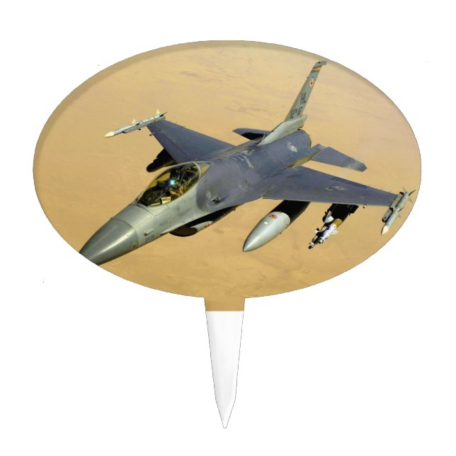 F-16 Fighting Falcon Block 40 aircraft Cake Topper (Front)