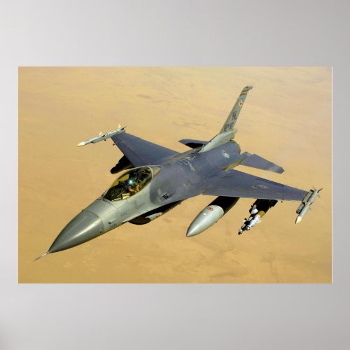 F_16 Fighting Falcon Block 40 aircraft Poster