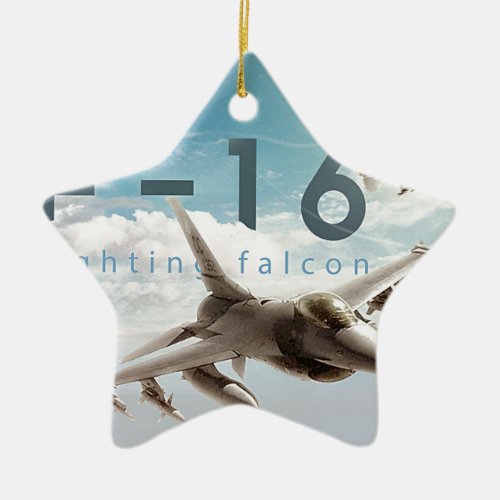 F_16 Fighting Falcon Ceramic Ornament