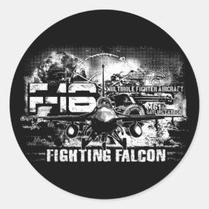 F-16 Fighting Falcon Classic Round Sticker