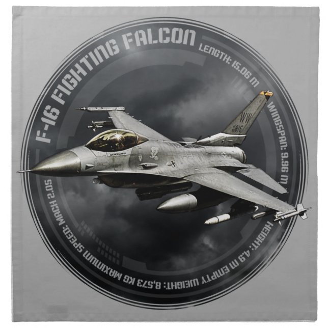 F-16 Fighting Falcon Cloth Napkin (Front)