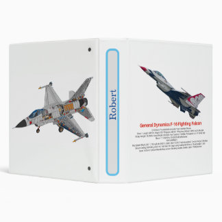 F-16 Fighting Falcon Fighter Jet 3 Ring Binder