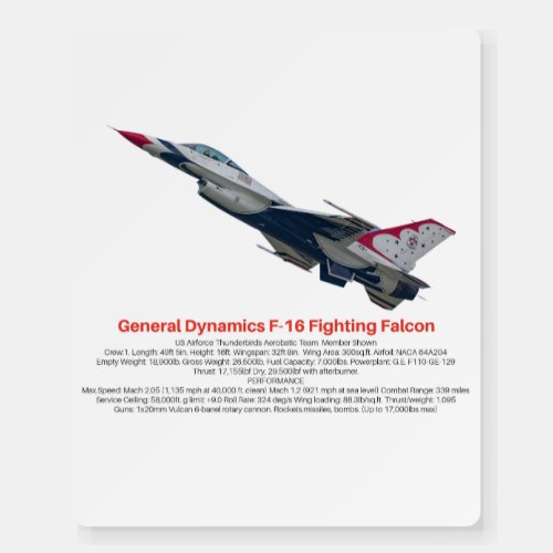 F_16 Fighting Falcon Fighter Jet Foam Board