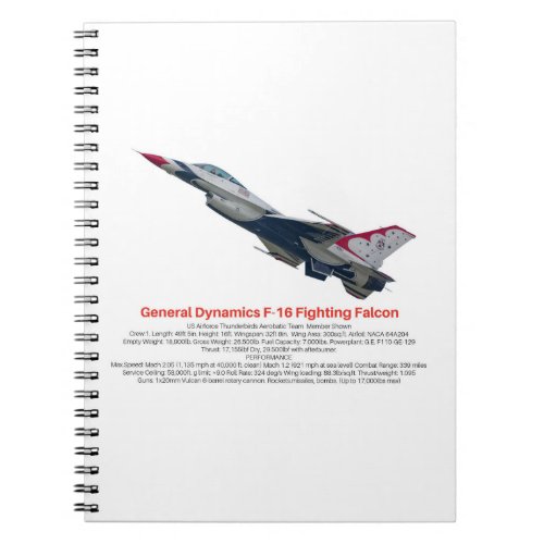 F_16 Fighting Falcon Fighter Jet Notebook