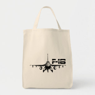 F-16 Fighting Falcon Grocery Tote Bag