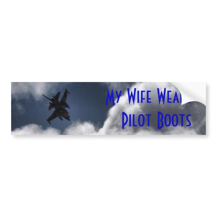 F 16 Fighting Falcon in the Cloudy Sky Bumper Stickers