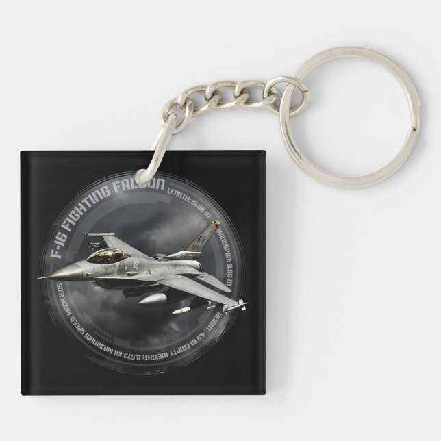 F-16 Fighting Falcon Keychain (Back)