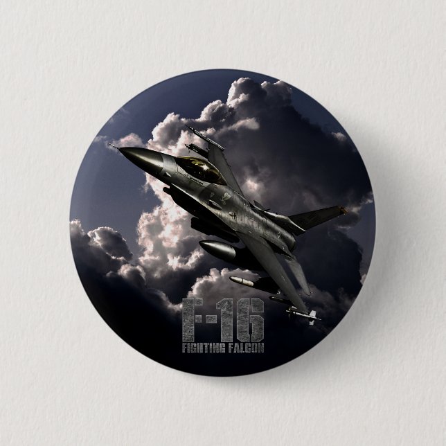 F-16 Fighting Falcon Pinback Button (Front)