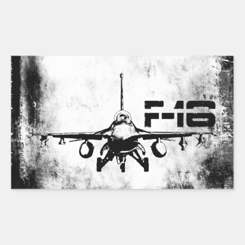 F_16 Fighting Falcon Rectangle Stickers