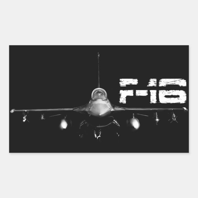 F-16 Fighting Falcon Rectangle Stickers (Front)