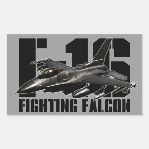 F-16 Fighting Falcon Rectangular Sticker