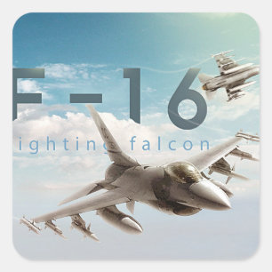 F-16 Fighting Falcon Square Sticker