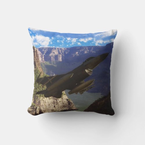 F_16 Fighting Falcon Throw Pillow