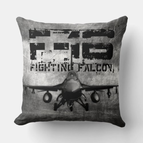 F_16 Fighting Falcon Throw Pillow