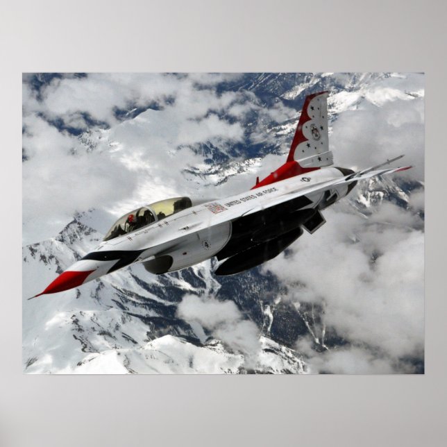 F-16 Fighting Falcon Thunderbird Poster (Front)