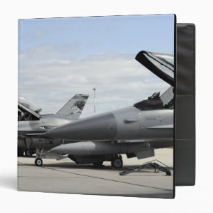 F-16 Fighting Falcons await to launch Binder