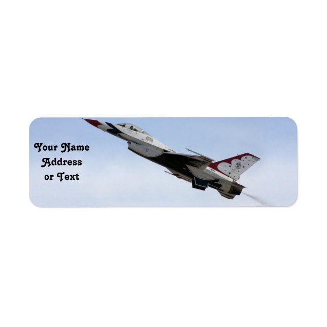 F-16 Thunderbird In Flight Label (Front)