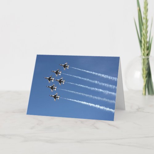 F_16 Thunderbirds Delta Formation Card