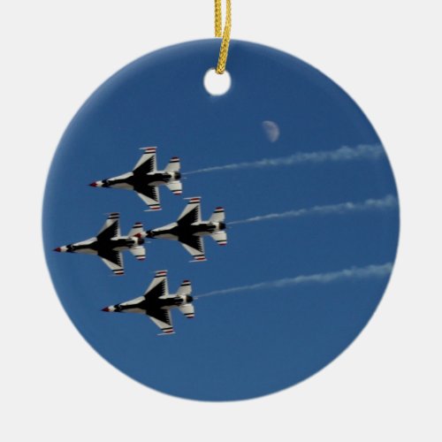 F_16 Thunderbirds Diamond  Formation Ceramic Ornament