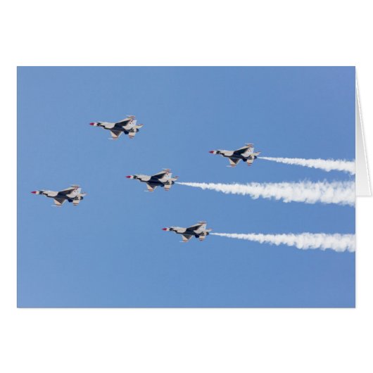 F-16 Thunderbirds flying the five-card formation Cards (Front Horizontal)