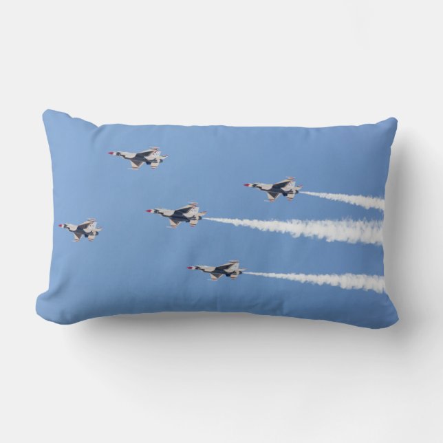 F-16 Thunderbirds flying the five-card formation Lumbar Pillow (Front)