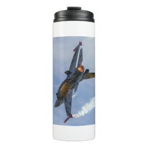 F-16 Tiger Turns And Burns Acrylic Print Thermal Tumbler