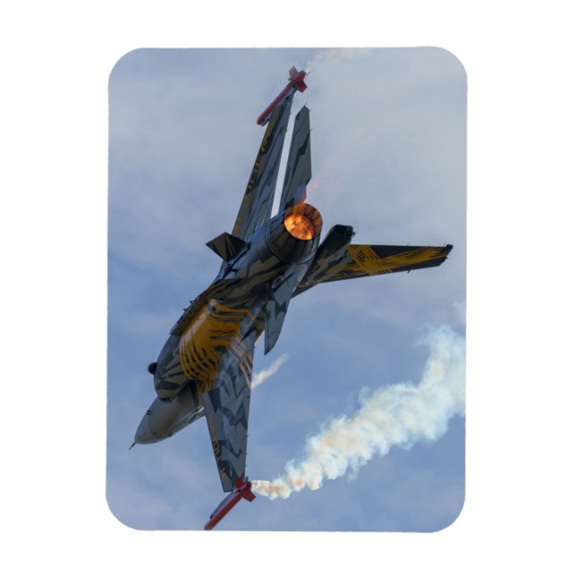 F-16 Tiger Turns And Burns Magnet (Vertical)
