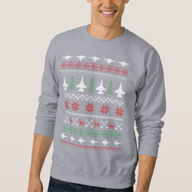 F-16 Ugly Christmas Sweater (Front)