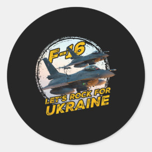 F-16 Ukraine Classic Round Sticker