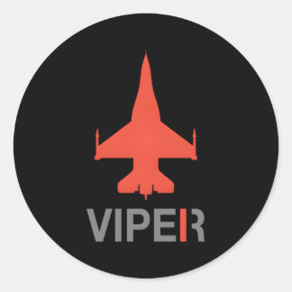 F-16 Viper Classic Round Sticker