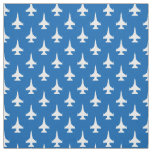 F-16 Viper Fighter Jet Pattern White Fabric