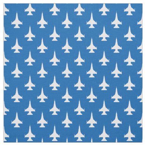 F_16 Viper Fighter Jet Pattern White Fabric