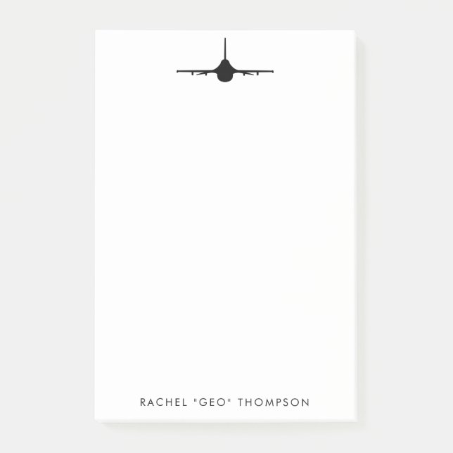 F-16 Viper Fighter Jet Personalized Notepad (Front)